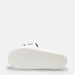 Fashion BUFFALO Rey Mules Veganes Blanc-Noir Noir-Blanc