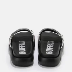 Online BUFFALO Rey Mules Veganes-Argente Noir