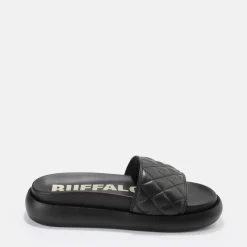 Fashion BUFFALO Rey Quilt Mules Veganes Noir