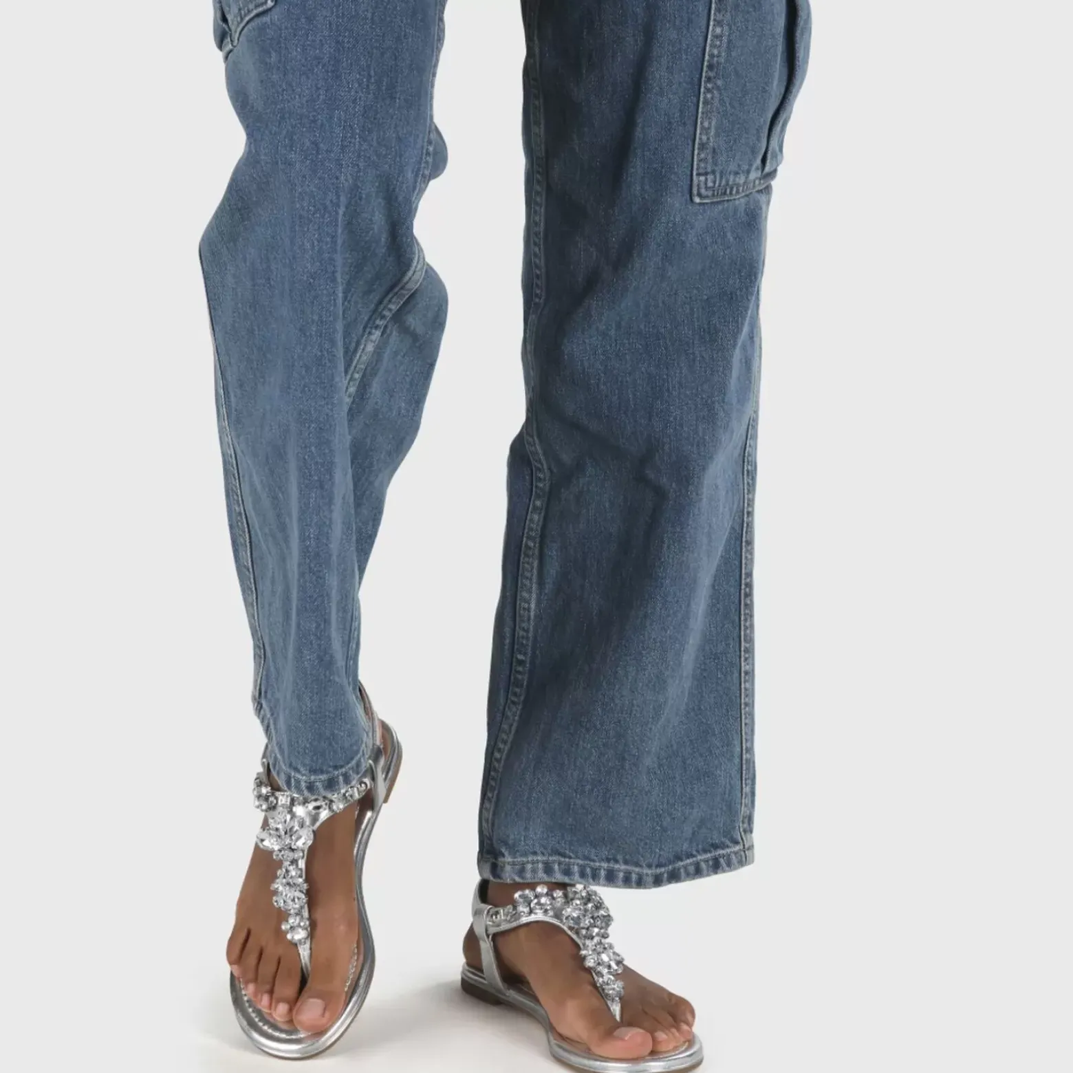 Clearance BUFFALO Rhonda Sandales Veganese Argent