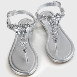 Clearance BUFFALO Rhonda Sandales Veganese Argent