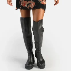 Hot BUFFALO Riot Over Bottes Vegan Noir