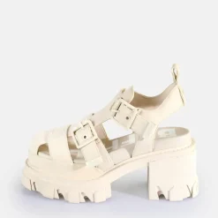Cheap BUFFALO Riot Trawl Sandales A Talon Veganes Creme