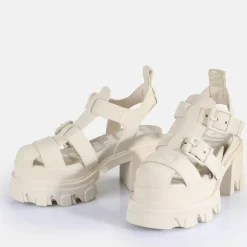 Cheap BUFFALO Riot Trawl Sandales A Talon Veganes Creme