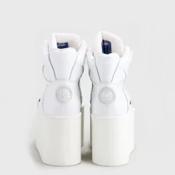 Outlet BUFFALO Rising Towers High En Cuir Souple Blanc