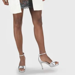 Outlet BUFFALO Ronja Heeled Sandal Silver Argent