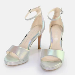 New BUFFALO Ronja Sandales A Talon Vegan Mermaid Blanc/Mermaid