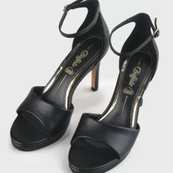 Outlet BUFFALO Ronja-Sandal Heel-Imi Nappa-Black Noir