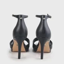 Outlet BUFFALO Ronja-Sandal Heel-Imi Nappa-Black Noir