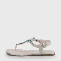 Sale BUFFALO Rosalie Sandales Plates Veganes Similicuir Suede/Vert Clair Beige