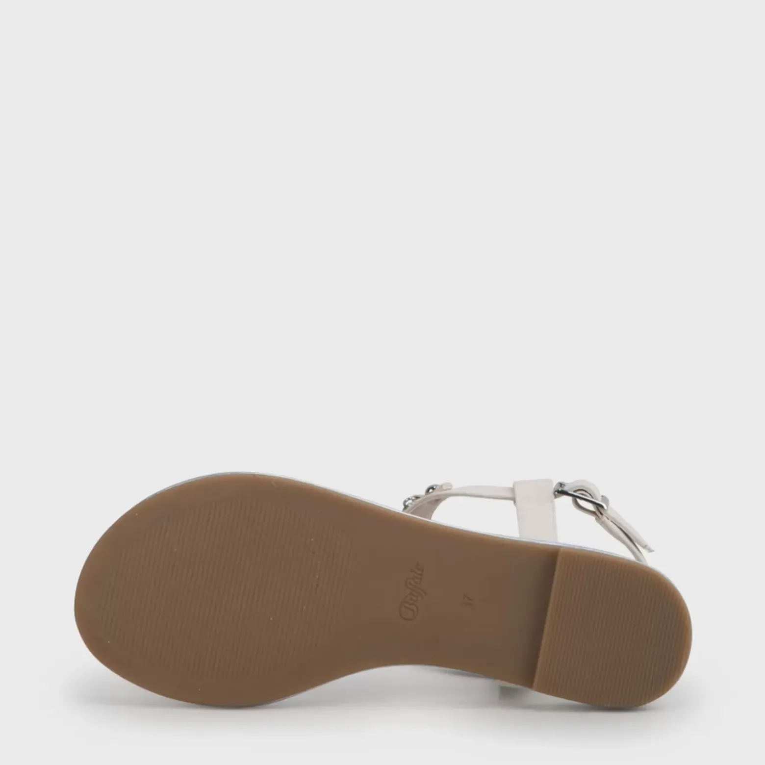 Sale BUFFALO Rosalie Sandales Plates Veganes Similicuir Suede/Vert Clair Beige