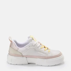Sale BUFFALO Rse Fox Lo Baskets Veganes Blanc Rose Vif