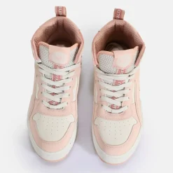 Flash Sale BUFFALO Rse Mid Baskets Hautes Vegan Rose/ Blanc