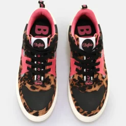 Cheap BUFFALO Rse V2 Baskets Basses Vegan Leopard/Noir/Rose Rose Vif