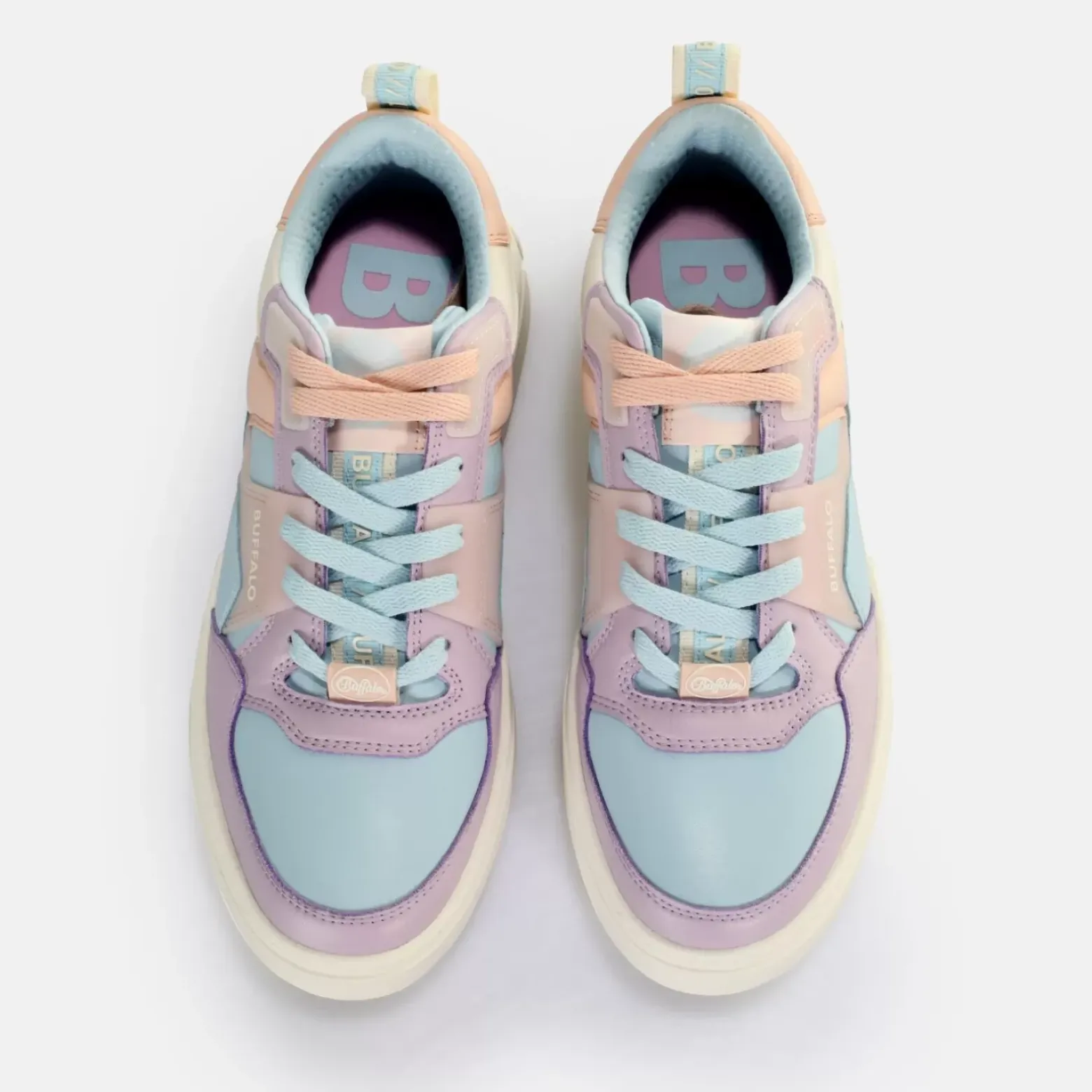 Cheap BUFFALO Rse V2 Baskets Basses Vegan Violet/Bleu Clair Bleu/Mauve