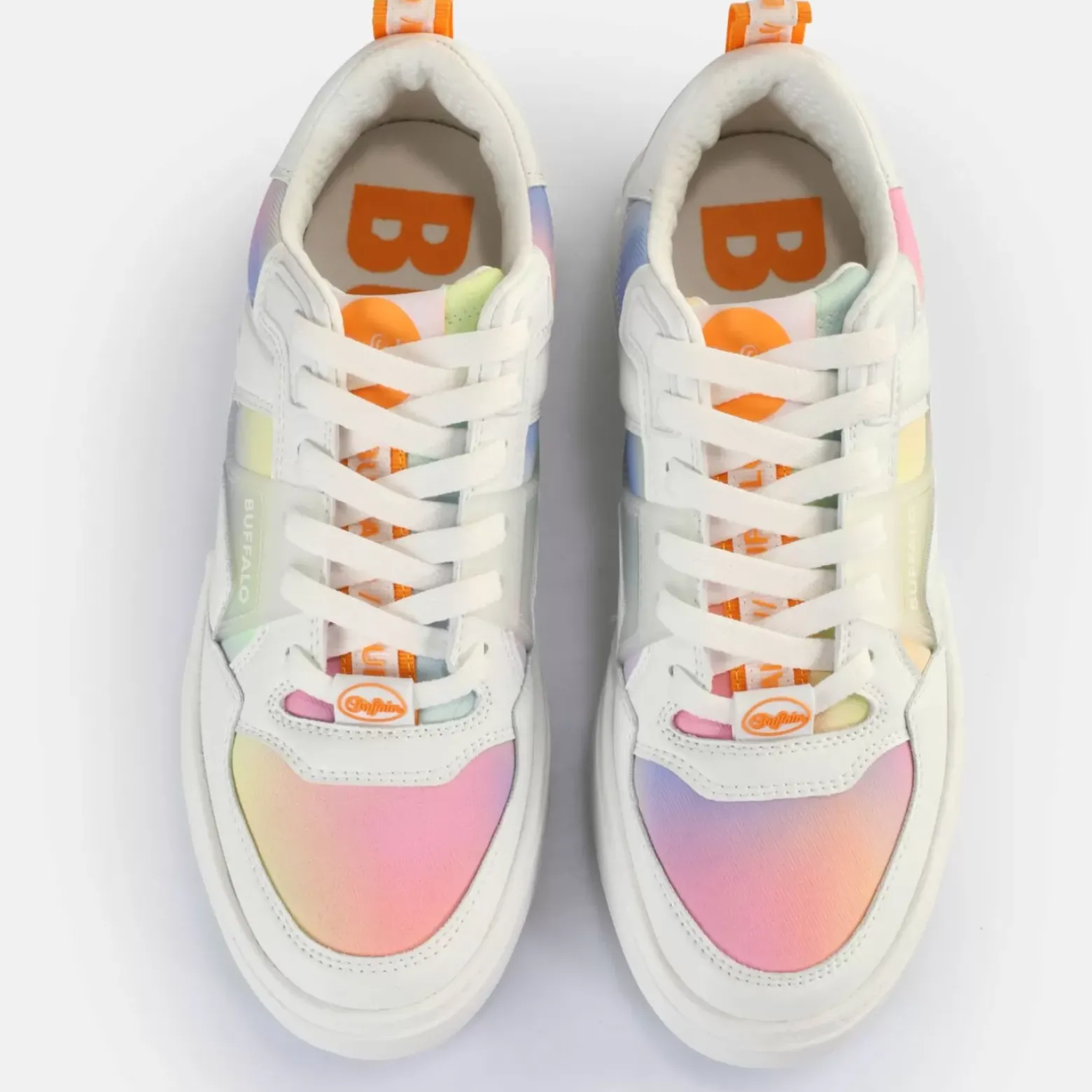 Online BUFFALO Rse V2 Baskets Basses Veganes Tie Dye Corail/ Vert