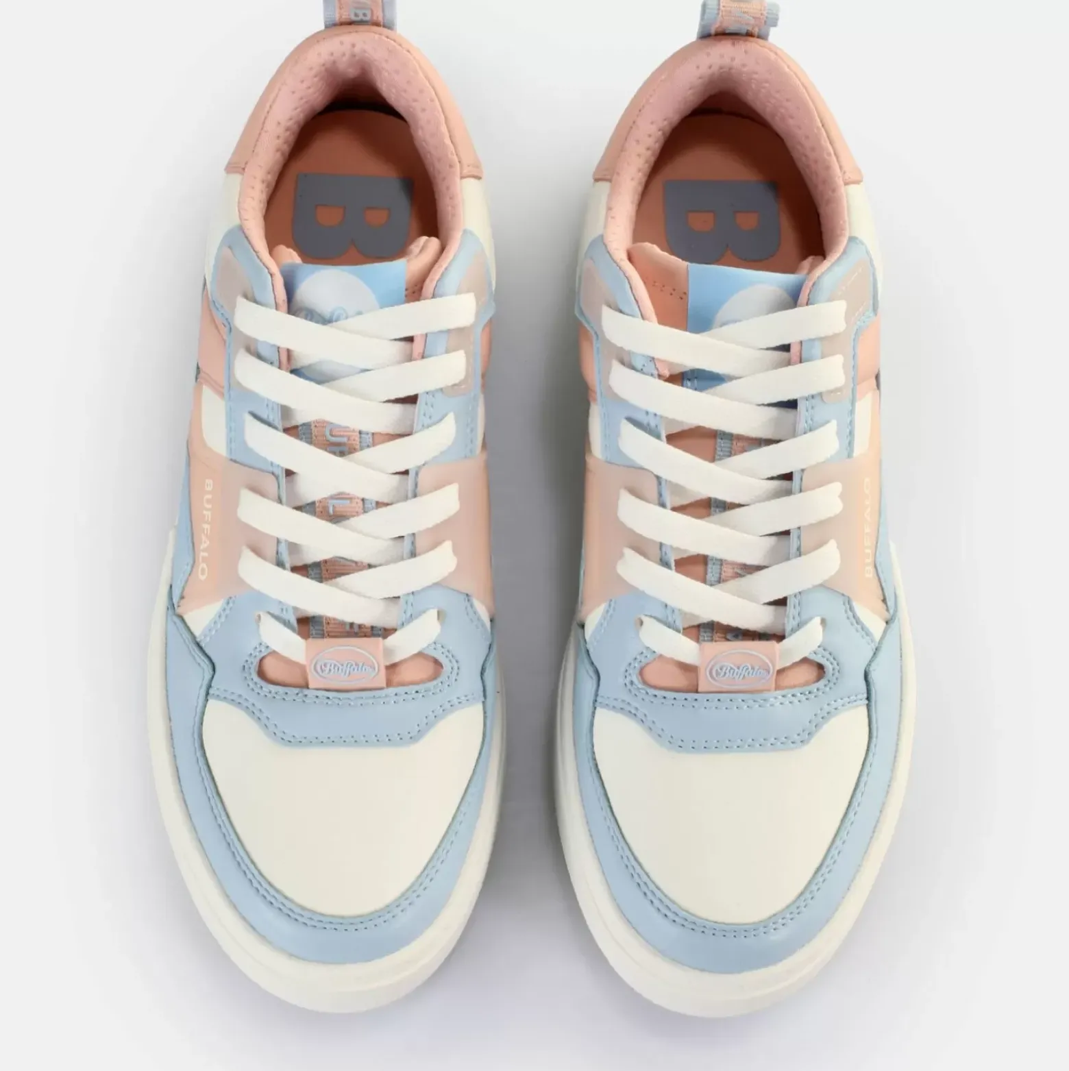 Clearance BUFFALO Rse V2 Baskets Basses Veganes Ciel/Rose Clair Bleu