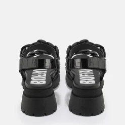 Best BUFFALO Rude Chain Sandales A Plateforme Veganes Noir