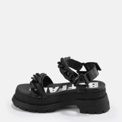 Best BUFFALO Rude Chain Sandales A Plateforme Veganes Noir