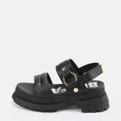 Discount BUFFALO Rude Ring Sandales A Plateforme Veganes Noir