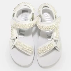 Cheap BUFFALO Sage Pearl Sandales A Plateforme Veganes Blanc