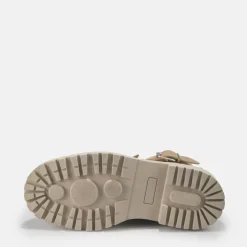 New BUFFALO Sari Bottines Cheville Cuir Suede Beige Multicolore