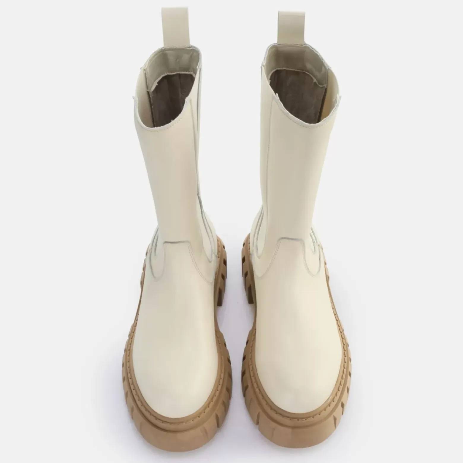 Cheap BUFFALO Scape Chelsea Hi Bottines Creme