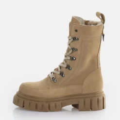 Shop BUFFALO Scape Laceup Hi Warm Bottines Creme