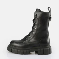 Hot BUFFALO Scape Laceup Hi Warm Bottines Noir