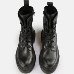 Hot BUFFALO Scape Laceup Hi Warm Bottines Noir