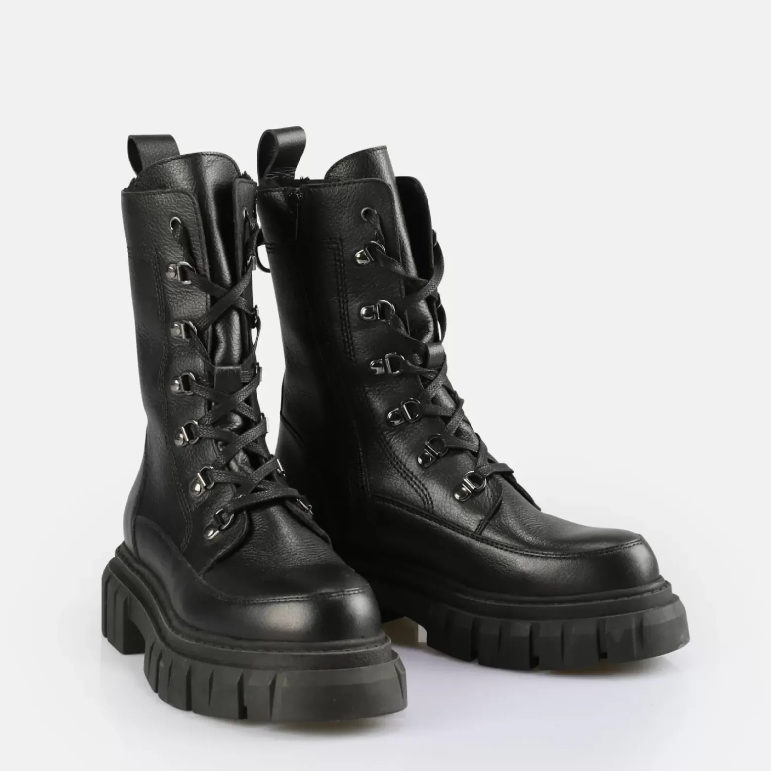 Hot BUFFALO Scape Laceup Hi Warm Bottines Noir