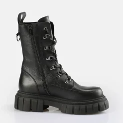Hot BUFFALO Scape Laceup Hi Warm Bottines Noir