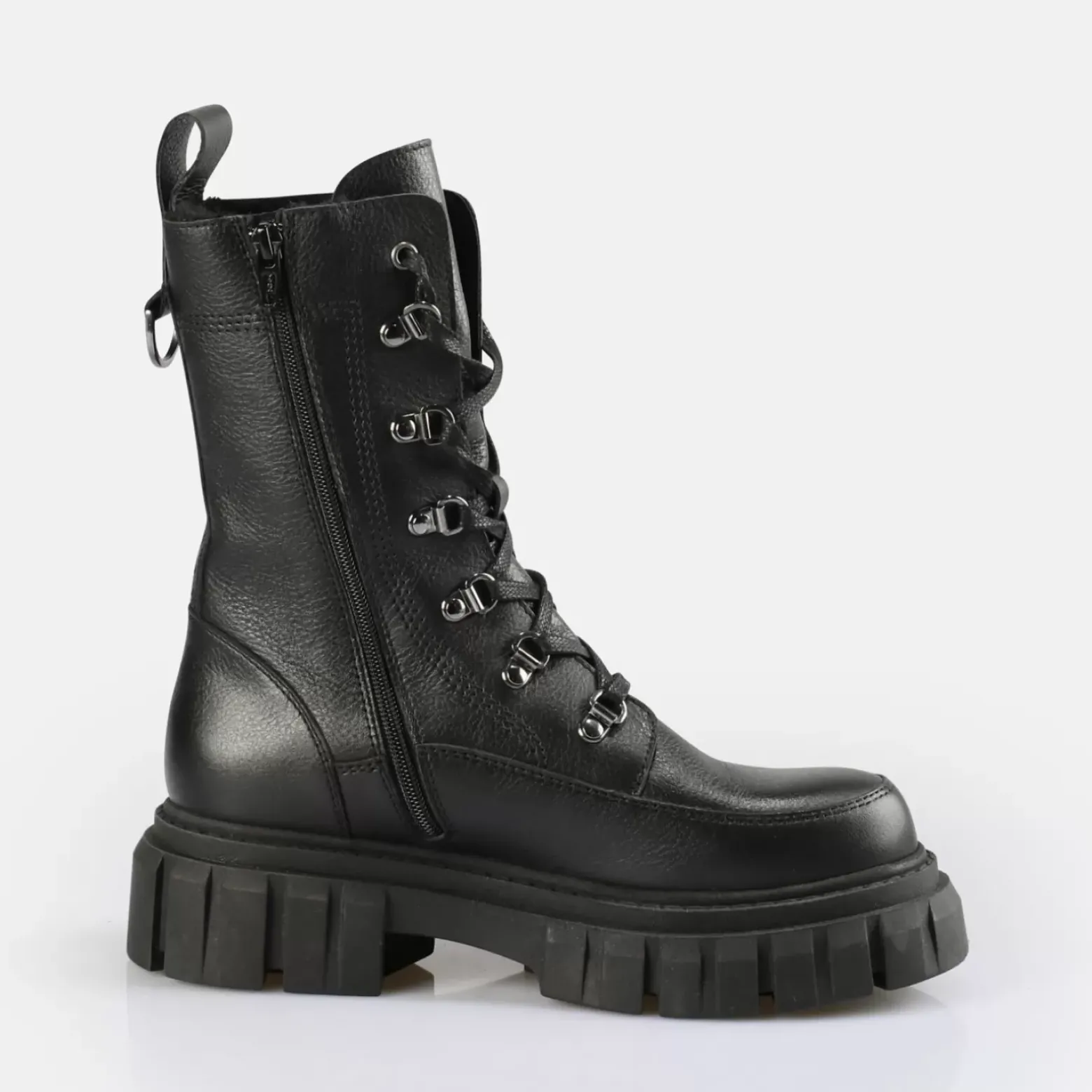 Hot BUFFALO Scape Laceup Hi Warm Bottines Noir