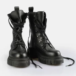 Hot BUFFALO Scape Laceup Hi Warm Bottines Noir