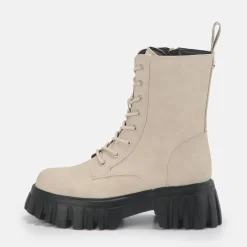 Discount BUFFALO Selen Bottines Cheville Plates Veganes Creme