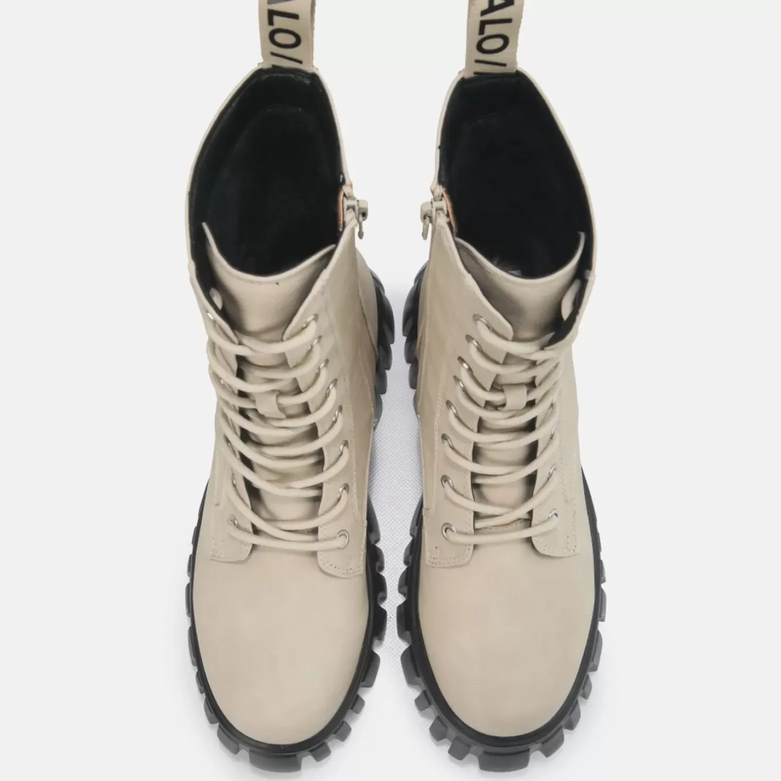 Discount BUFFALO Selen Bottines Cheville Plates Veganes Creme