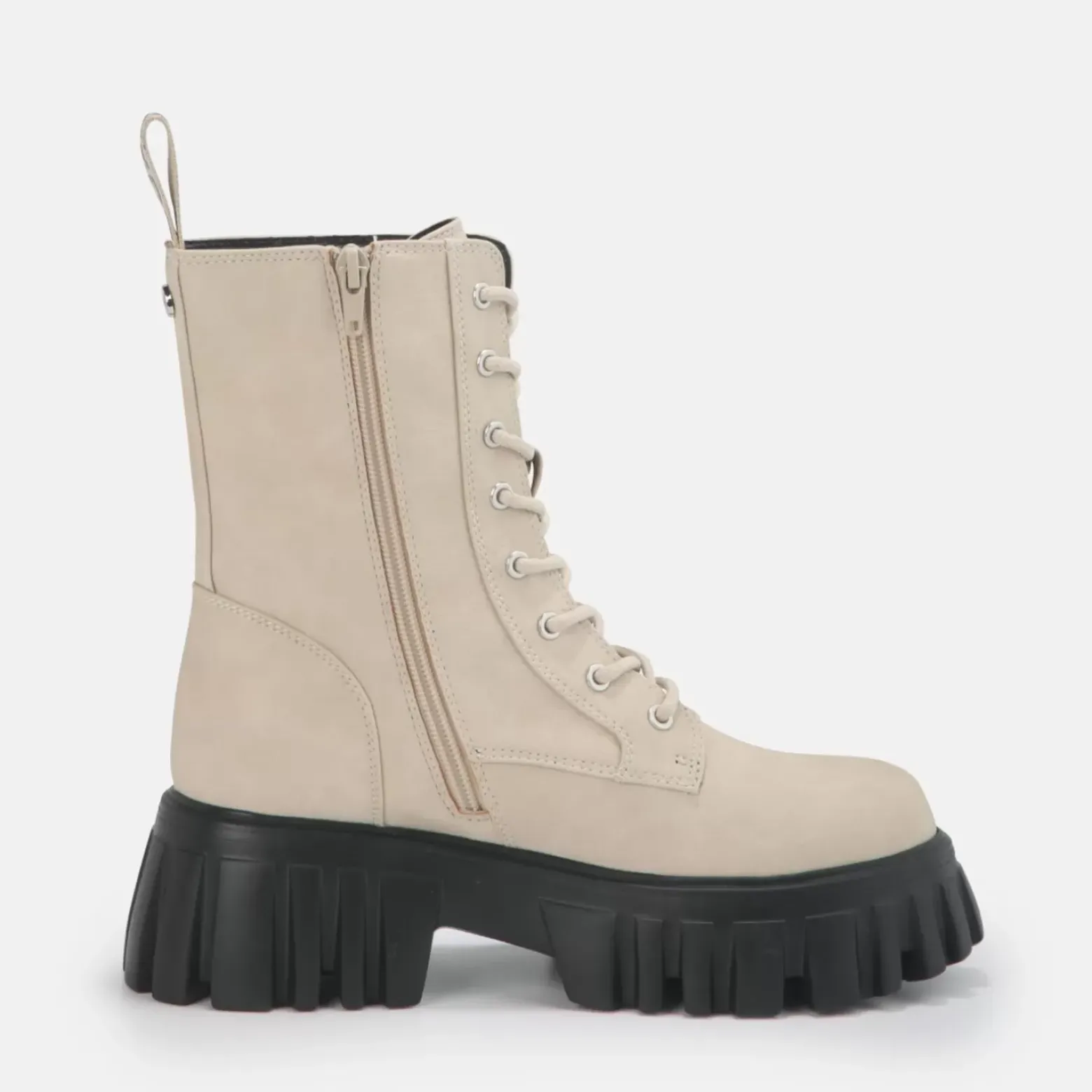 Discount BUFFALO Selen Bottines Cheville Plates Veganes Creme