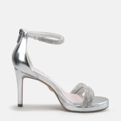 Cheap BUFFALO Selma Sandales Veganes Argent