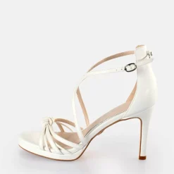 New BUFFALO Serena Bow Sandales A Talon Veganes Blanc