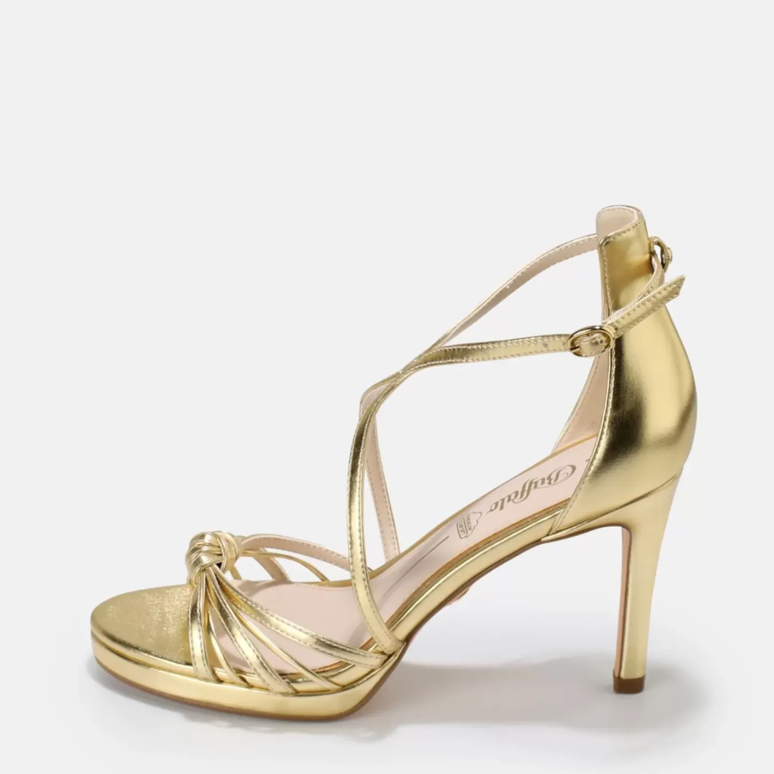 Fashion BUFFALO Serena Bow Sandales Veganes D E Or