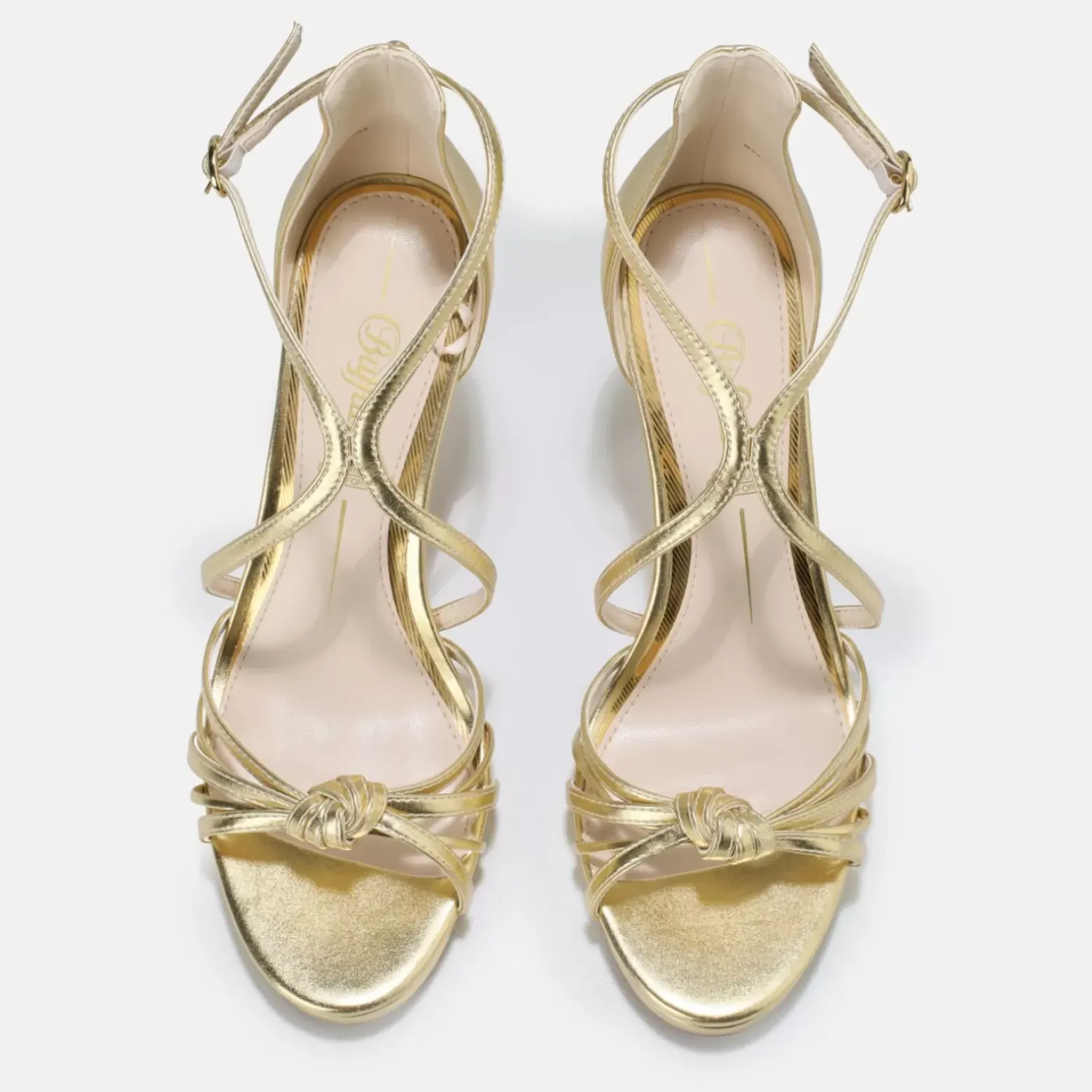 Fashion BUFFALO Serena Bow Sandales Veganes D E Or