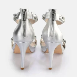 Store BUFFALO Serena Chain Sandales A Talon Vegan Argent