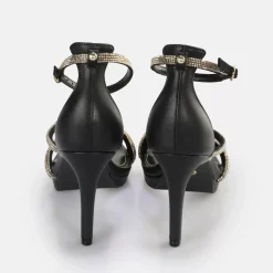 Online BUFFALO Serena Shine Sandales A Talon Vegan Noir/ Or