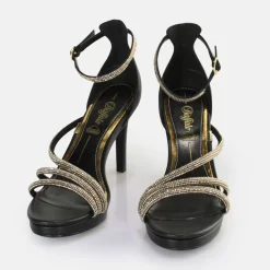 Online BUFFALO Serena Shine Sandales A Talon Vegan Noir/ Or