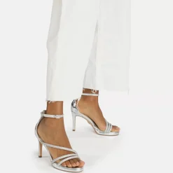 Discount BUFFALO Serena Shine Sandales A Talon Blanc Argent