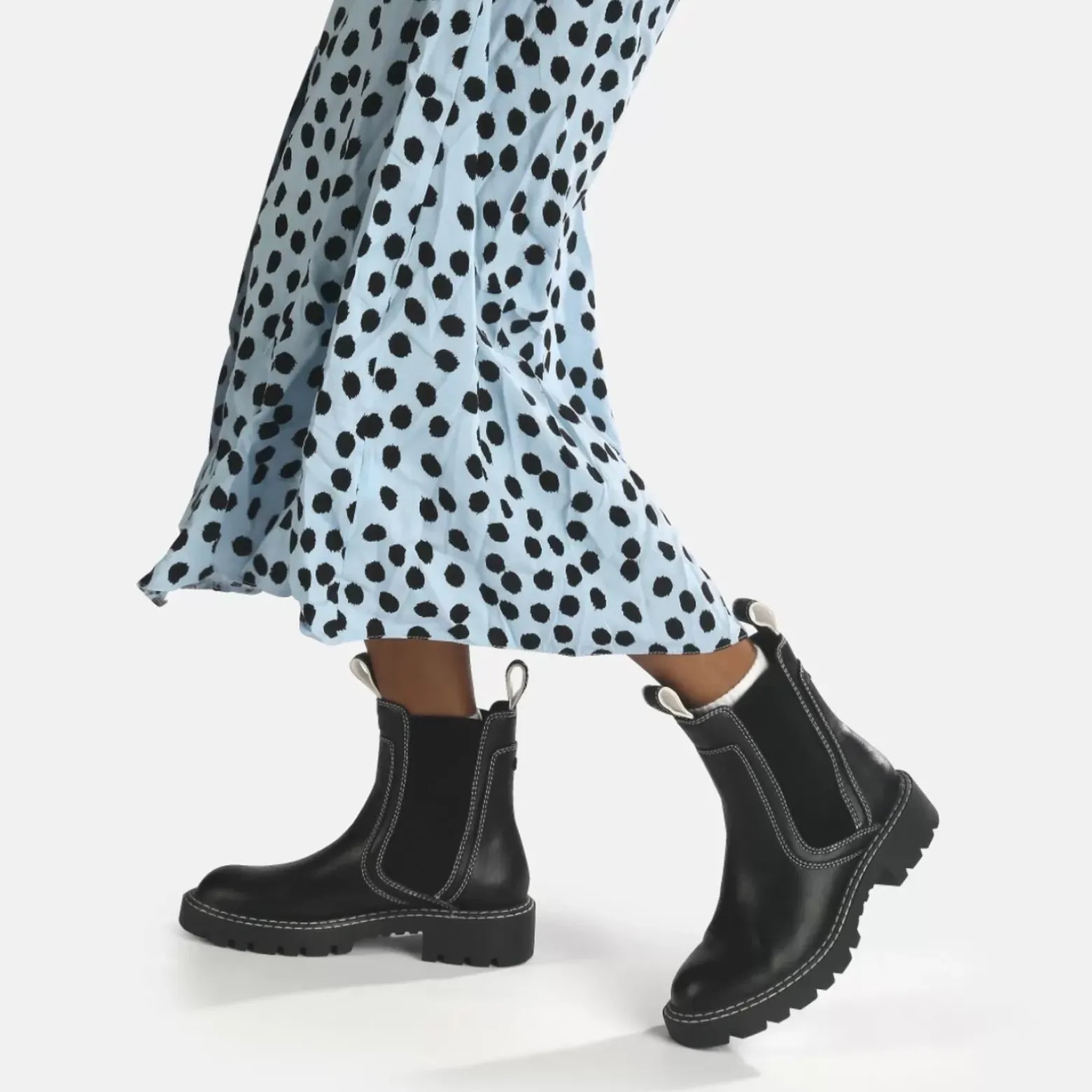 New BUFFALO Seven Bottines Cheville Veganes Noir