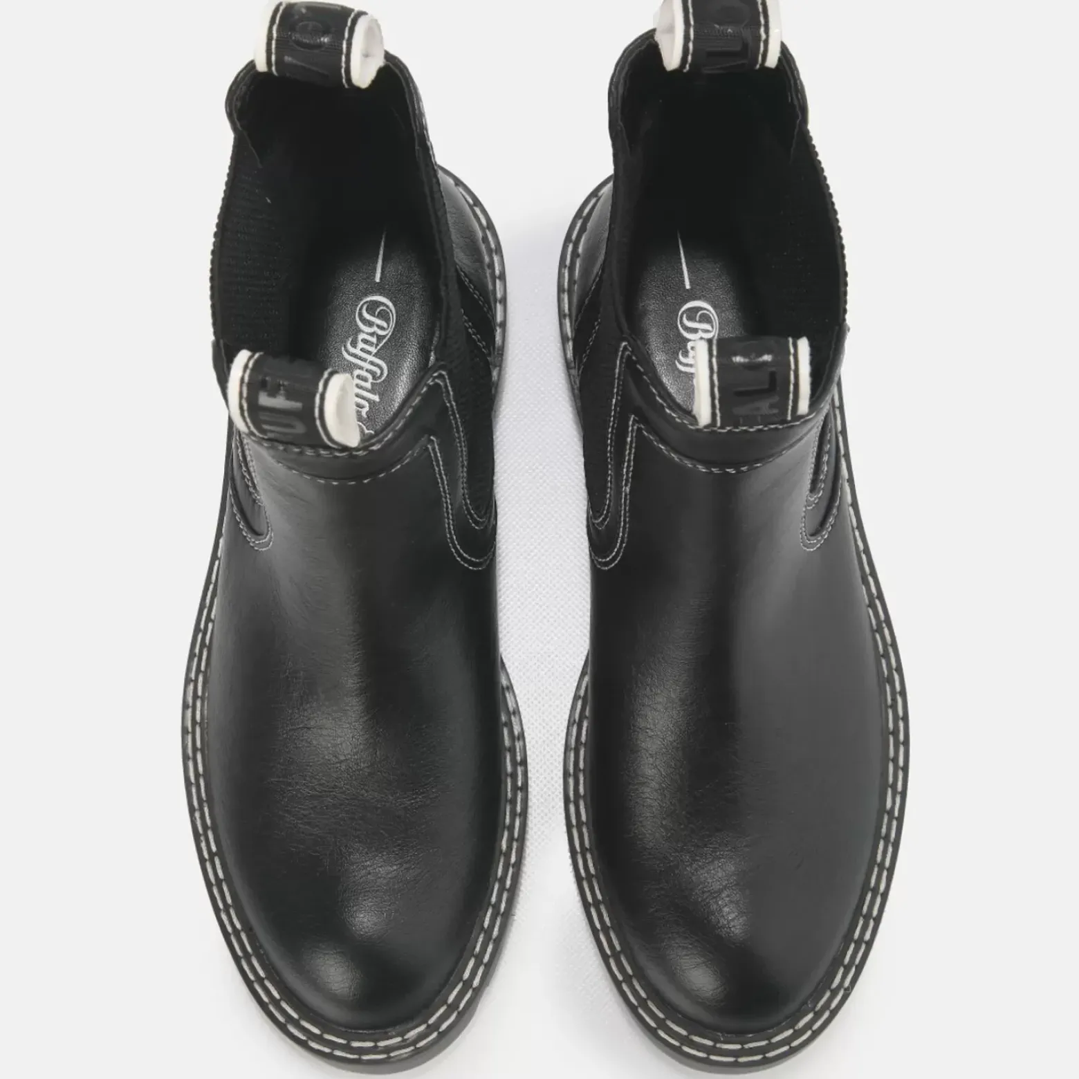 New BUFFALO Seven Bottines Cheville Veganes Noir