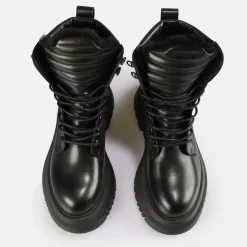 Shop BUFFALO Shade Laceup Hi Warm Bottines Noir