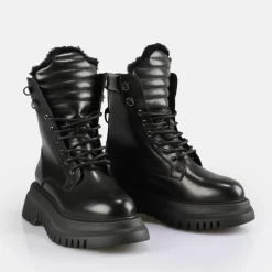 Shop BUFFALO Shade Laceup Hi Warm Bottines Noir