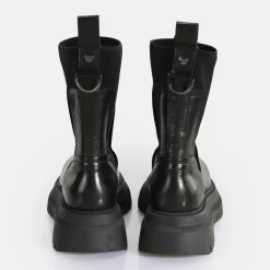 Clearance BUFFALO Shade Sock Chelsea Bottines Noir